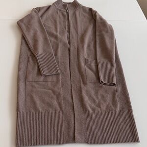 Athleta Taupe Long Cardigan Sweater sz XS
